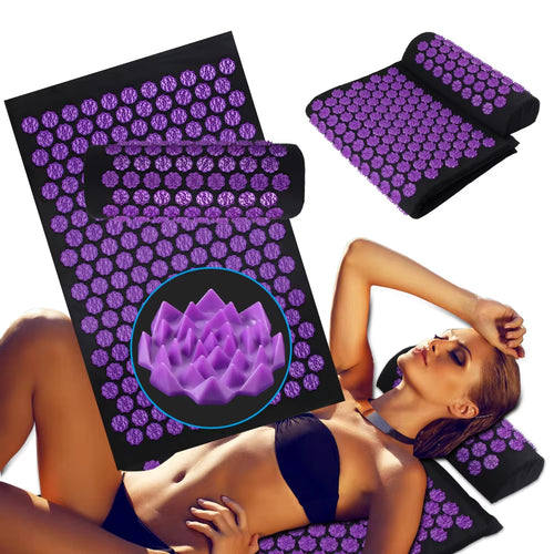 Acupressure Yoga Mat Kuznetsov'S Applicator Cushion Sensi Massage Body Needles with Spikes Pillow Foot Massager Fitness Pilates